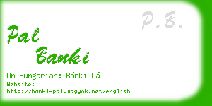 pal banki business card
